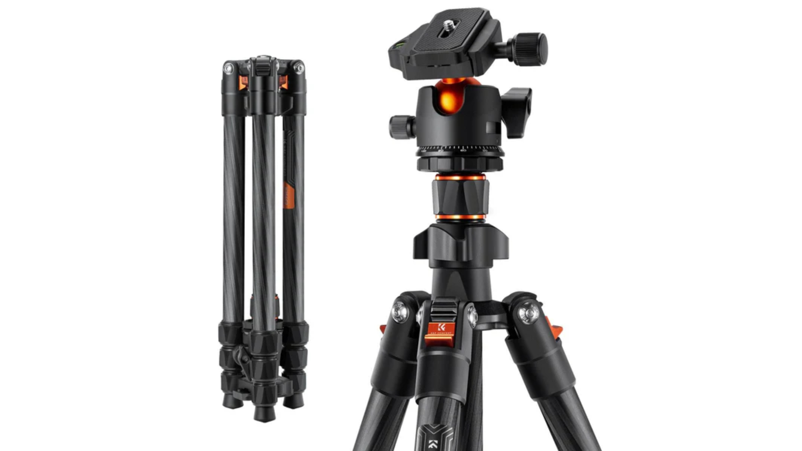 K and F Concept Carbon Fiber Lightweight Travel Tripod - 64inch