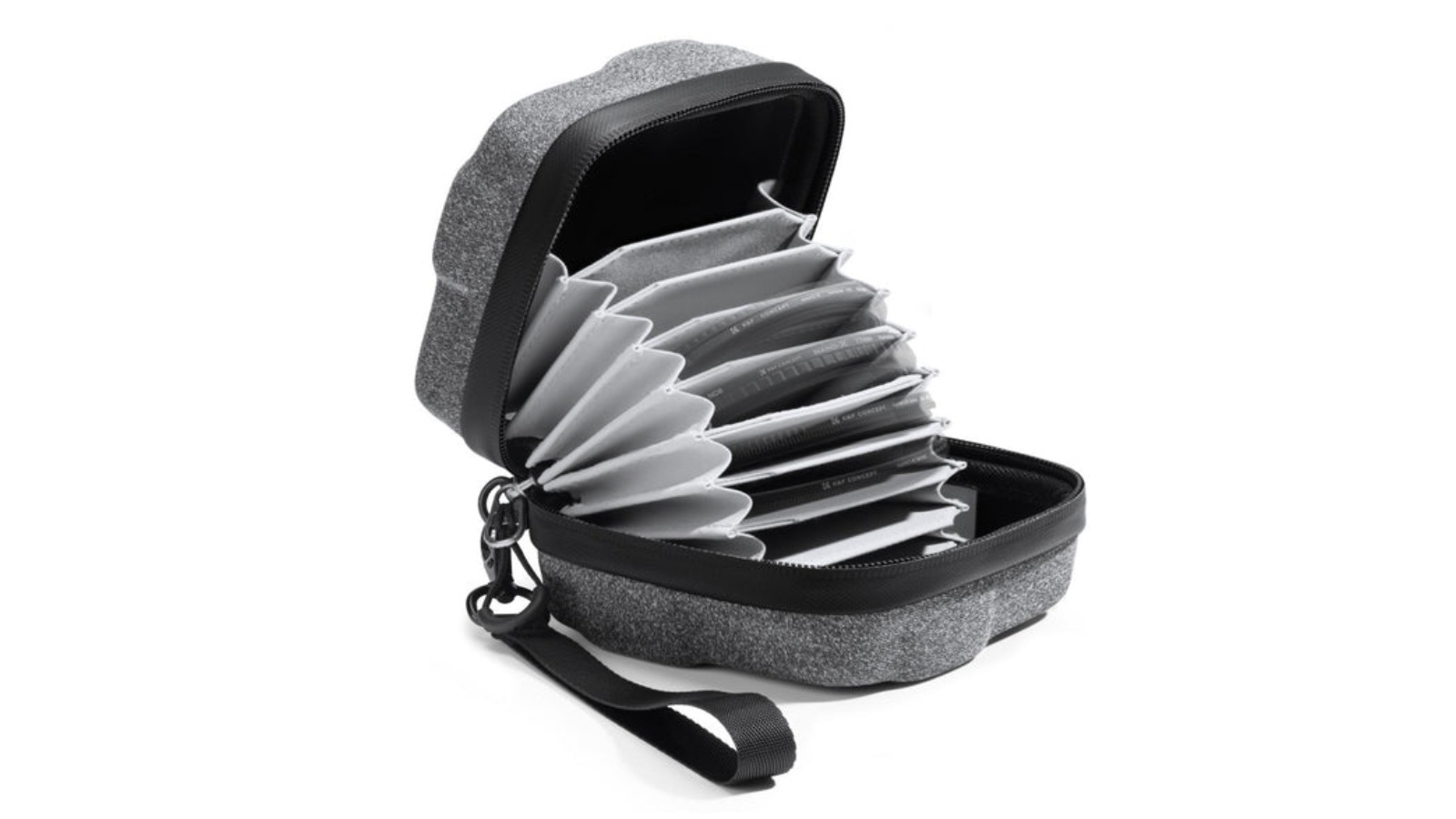 K and F Concept Large 10 Pocket Hard Shell Filter Case for up to 9.5cm