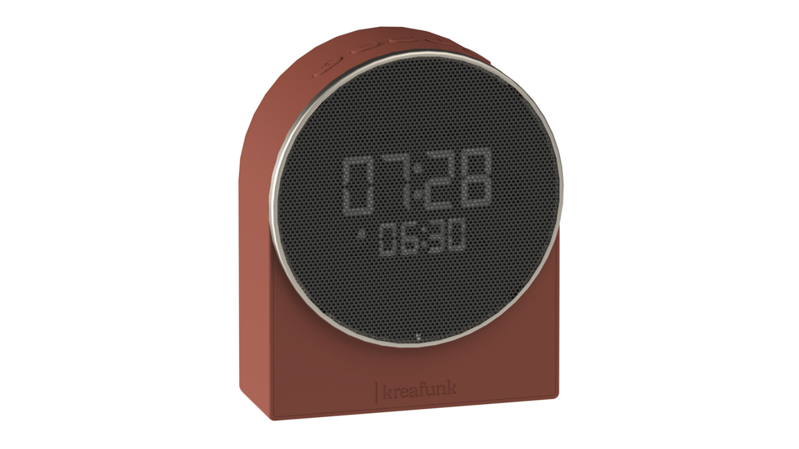 Kreafunk Ivy Alarm Clock with Bluetooth Speaker - Terracotta