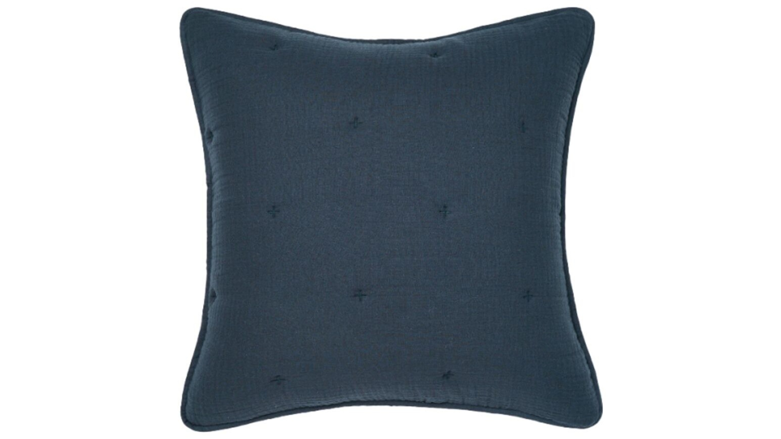 Linen House 65 x 65cm Somerset Cotton Muslin European Pillowcase - Navy Blue