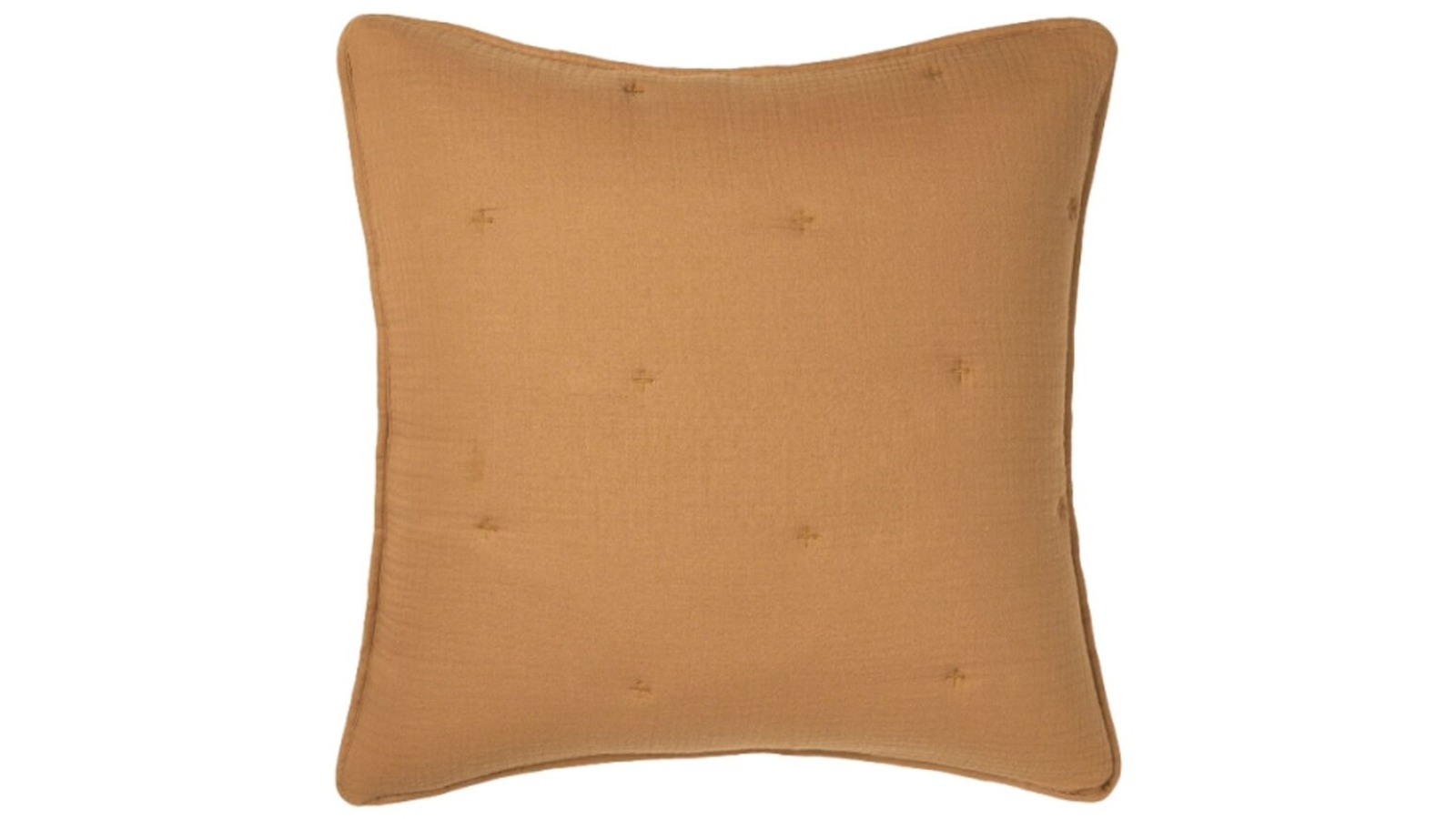 Linen House 65 x 65cm Somerset Cotton Muslin European Pillowcase - Cinnamon Brown