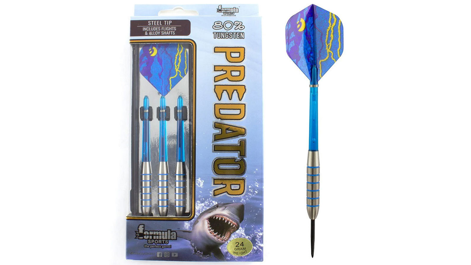 Formula Sports 22g Predator 80 Percent Tungsten Dart Barrel and Shaft with Holographic Flights