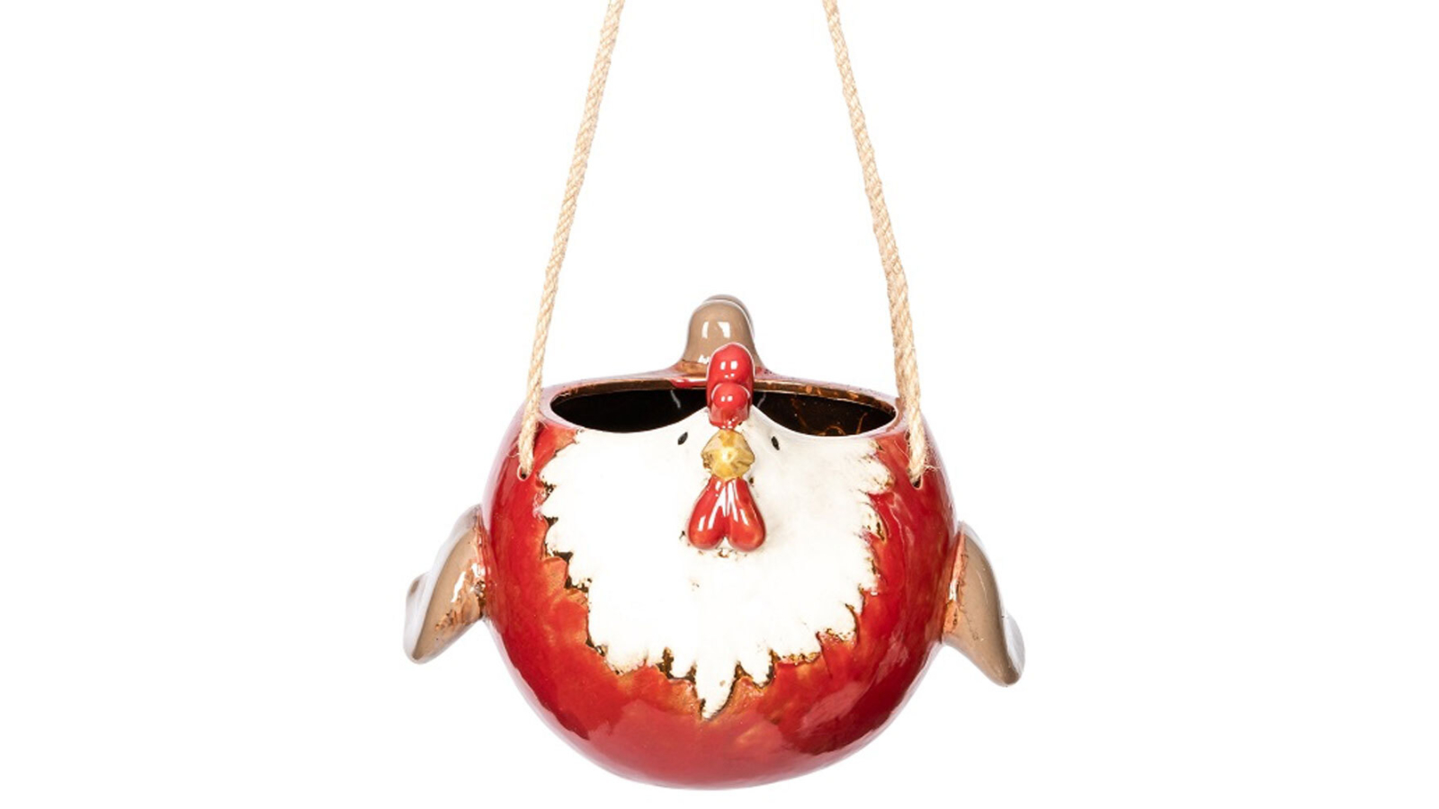 A.Fresco 20 x 58cm Flying Chook Planter Hanging Pot - Red