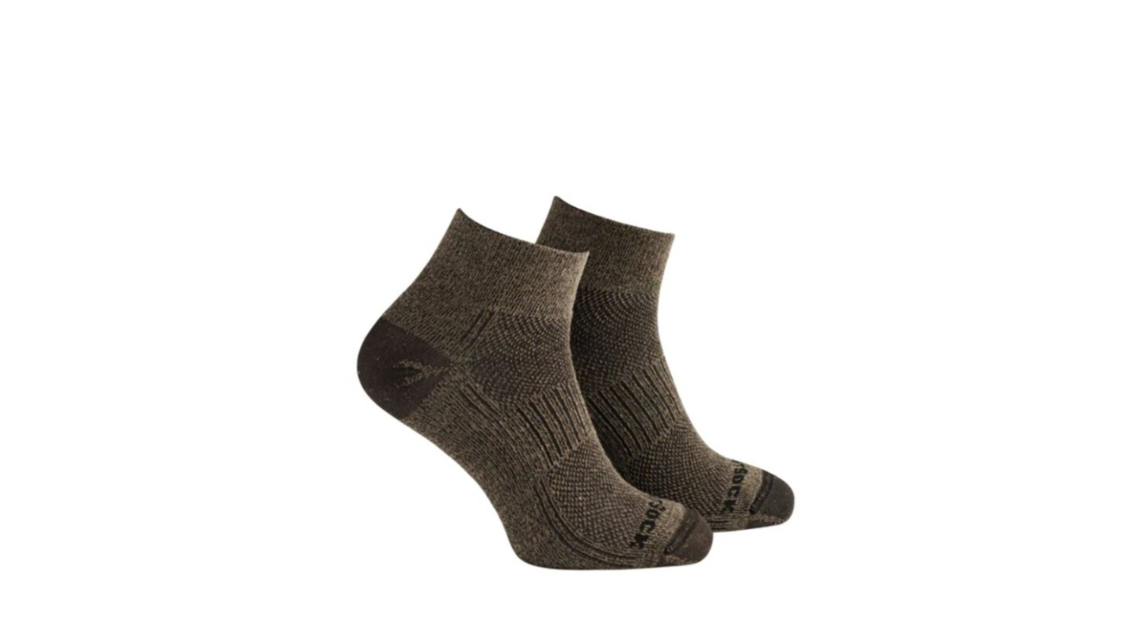 Wrightsock Coolmesh II Quarter Khaki Twist Running Socks - AU 4-6 Womens