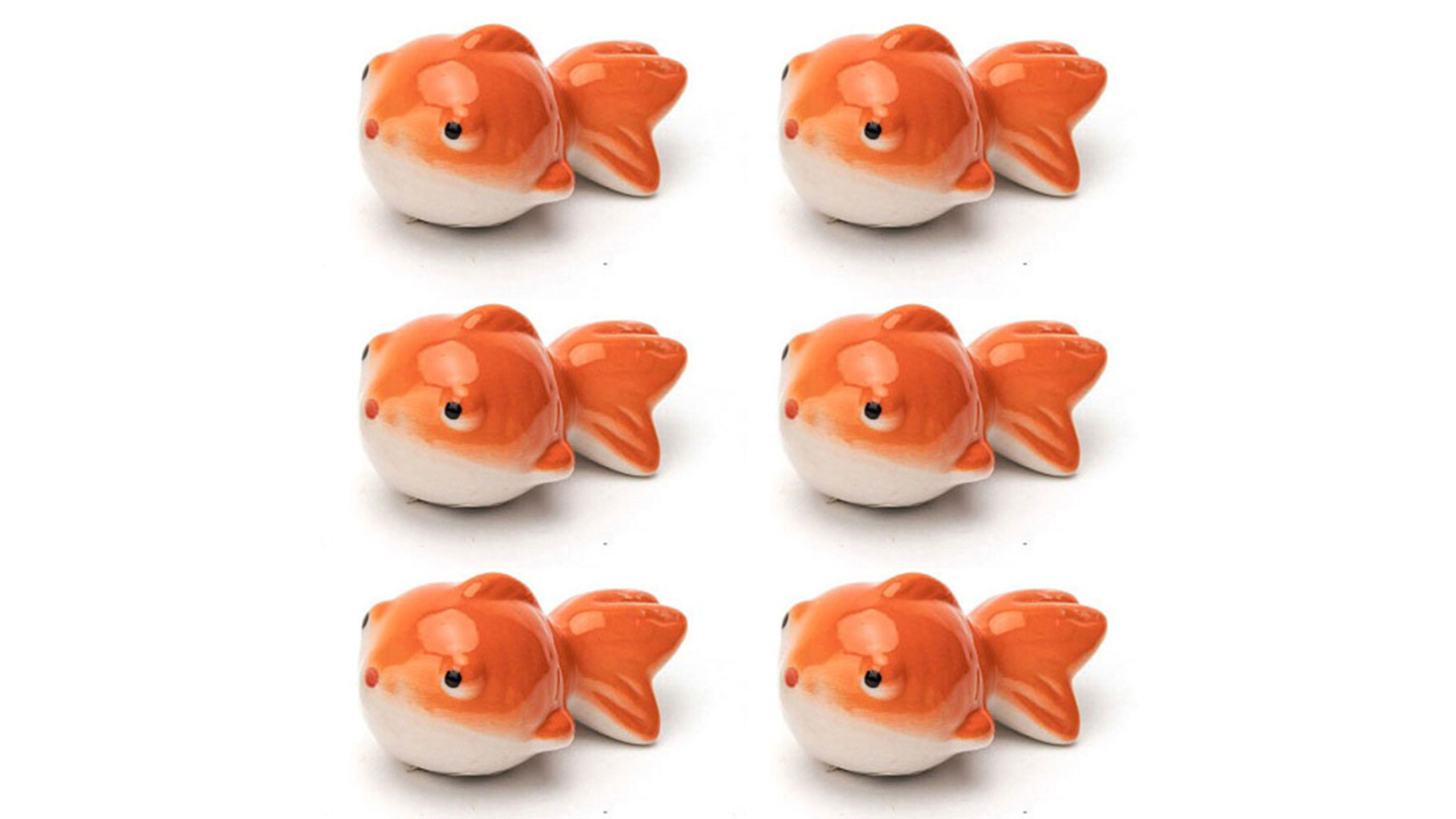 A.Fresco Pack of 6 Garden Round 7.5cm Floating Goldfish