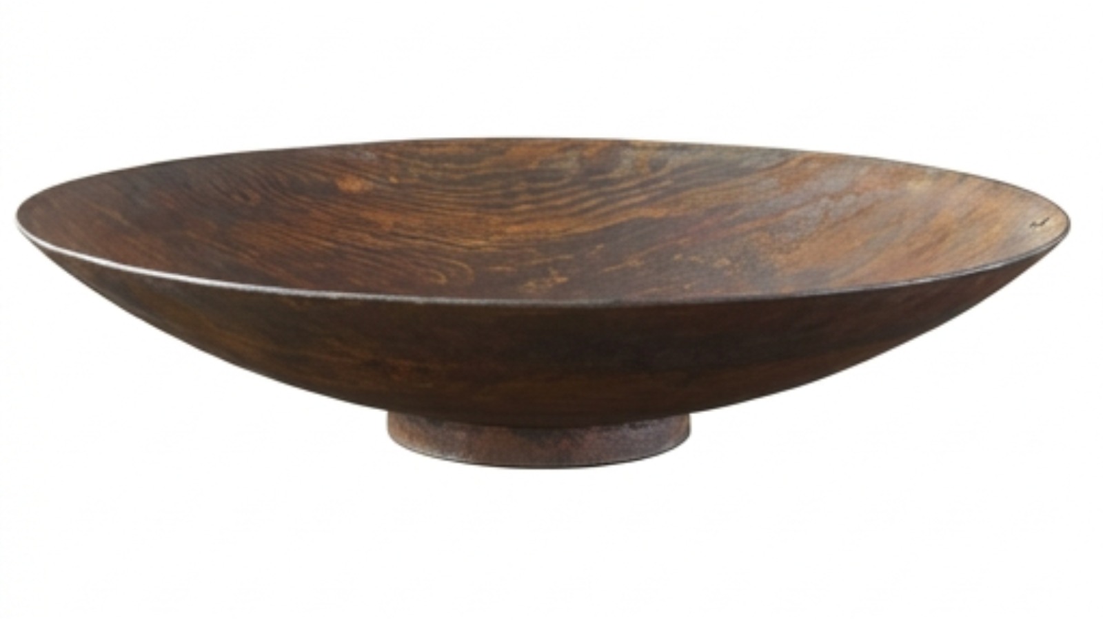 Standing Metal Fire Pit/Water Bowl Garden Decor - Rust