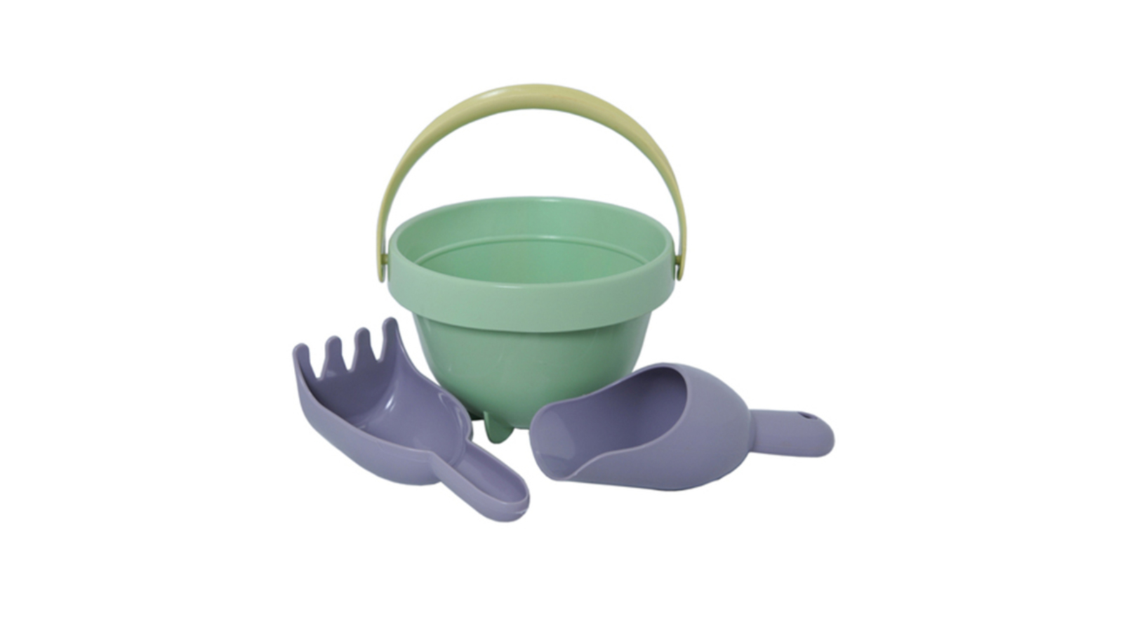Plasto 3 Piece Im Green Baby Bucket Sand Pit and Beach Playset Outdoor Toy for Kids - 1 year+