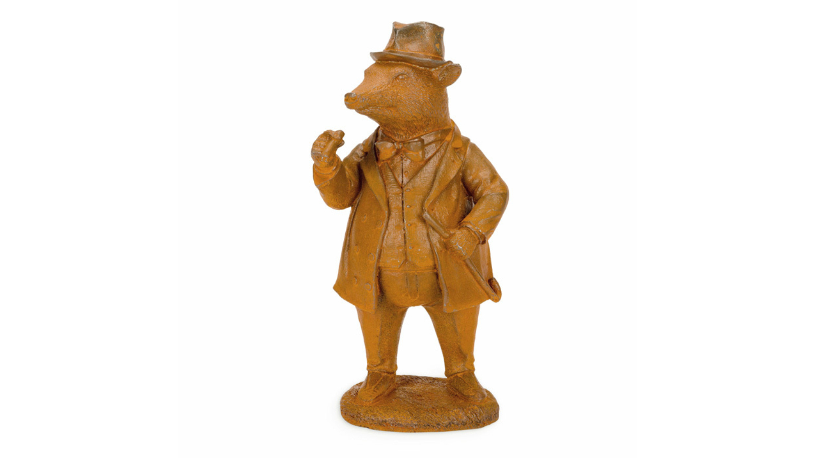 A.Fresco Small Cast Iron Willow Badger Ornament - 27cm