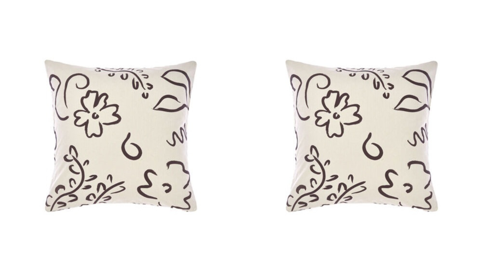 Linen House 65 x 65cm Kenzi Vanilla European Pillowcase - Pack of 2