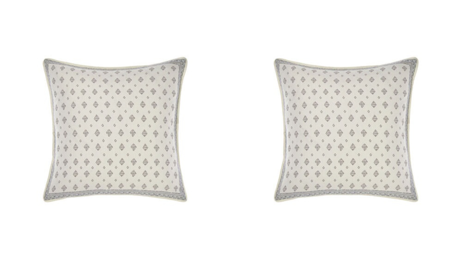 Linen House Pack of 2 65 x 65cm Avene Cloud European Cotton Pillowcase - Blue