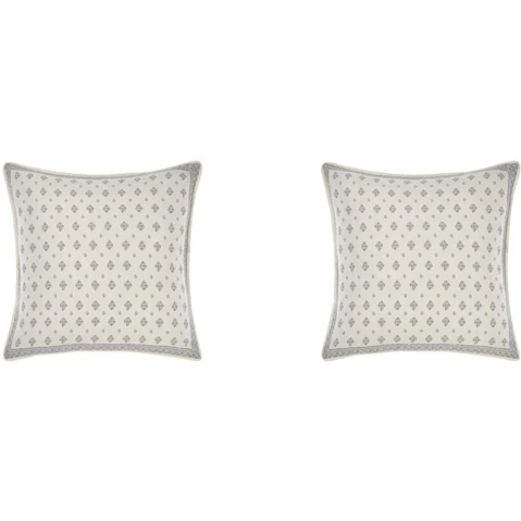 Linen House Pack of 2 65 x 65cm Avene Cloud European Cotton Pillowcase - Blue
