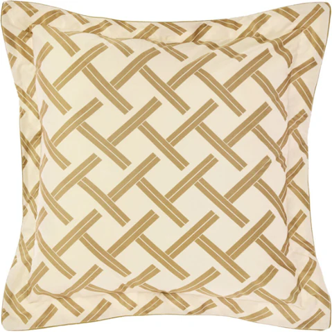 Grace by Linen House 50 x 50cm Valeria Cushion for Home Decor - Champagne