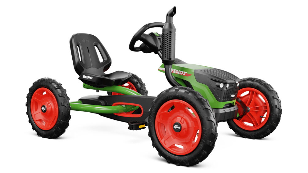 Berg Steel Buddy Fendt Pedal Go-Kart Tractor Toy - Green/Black