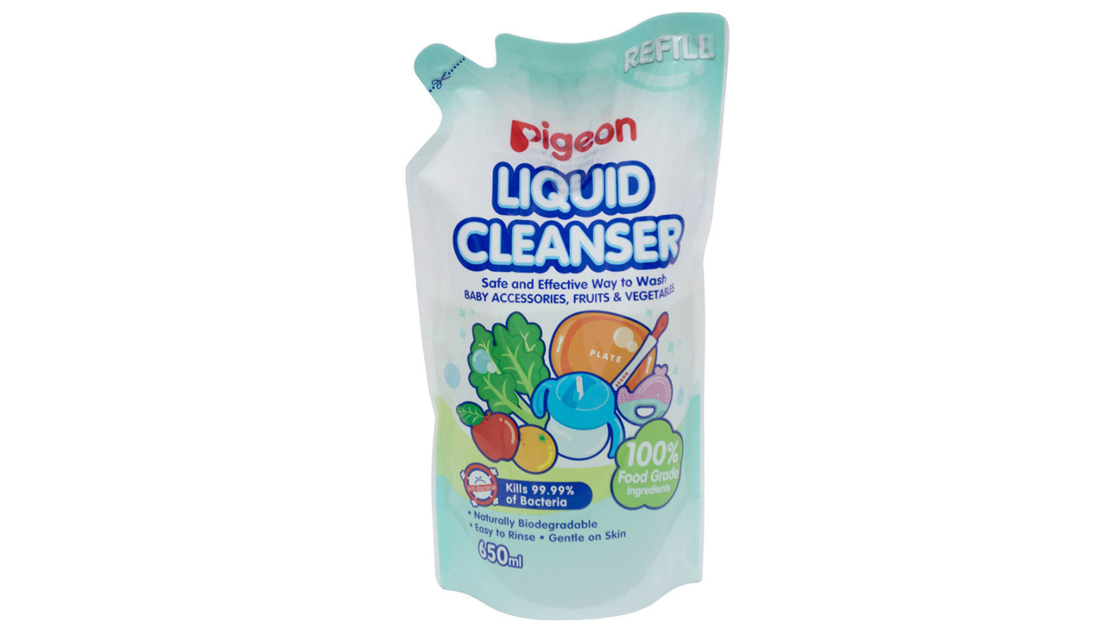 Pigeon Baby Teat/Bottles/Toys/Fruit/Vegetables Liquid Cleanser Refill Soap - 650ml