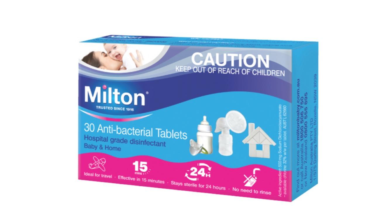 Milton Baby 30 Piece Anti-Bacterial Bottle Sterilising Tablet