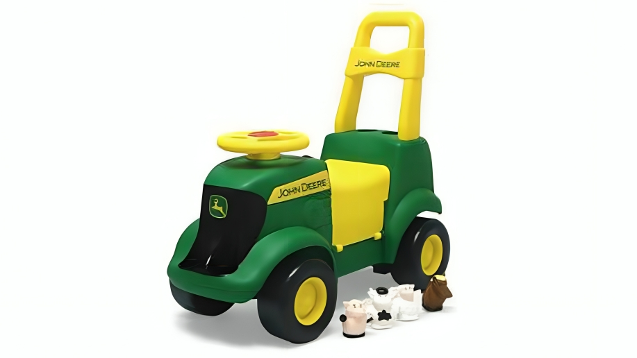 John Deere 3-in-1 Tractor Push Wheel Ride-On Toy with Sound