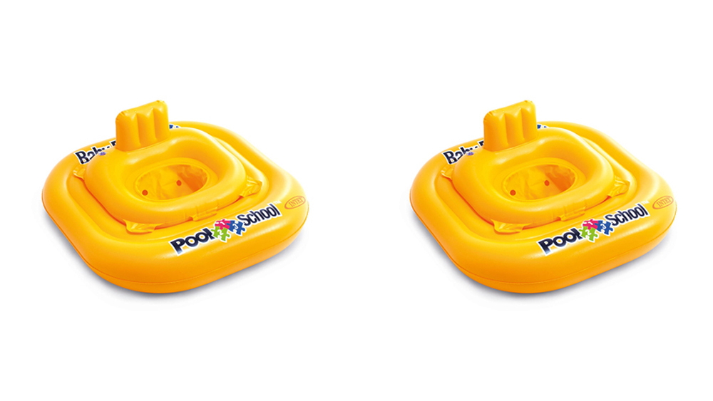 Intex 2-Pack Vinyl Deluxe Baby Inflatable Pool Float Square - Yellow