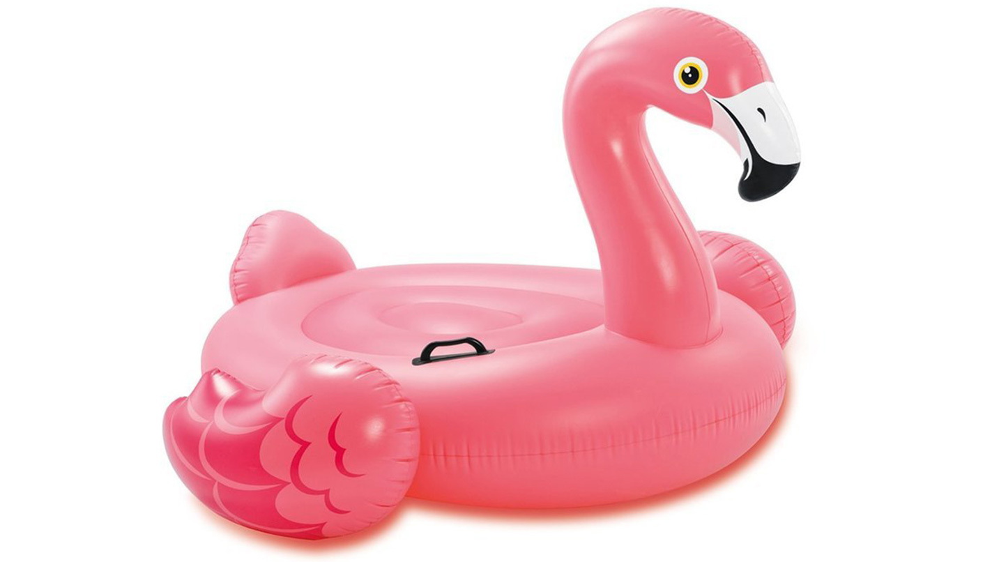 Intex 142cm Inflatable Flamingo Ride-On Kids Water Toy - Pink