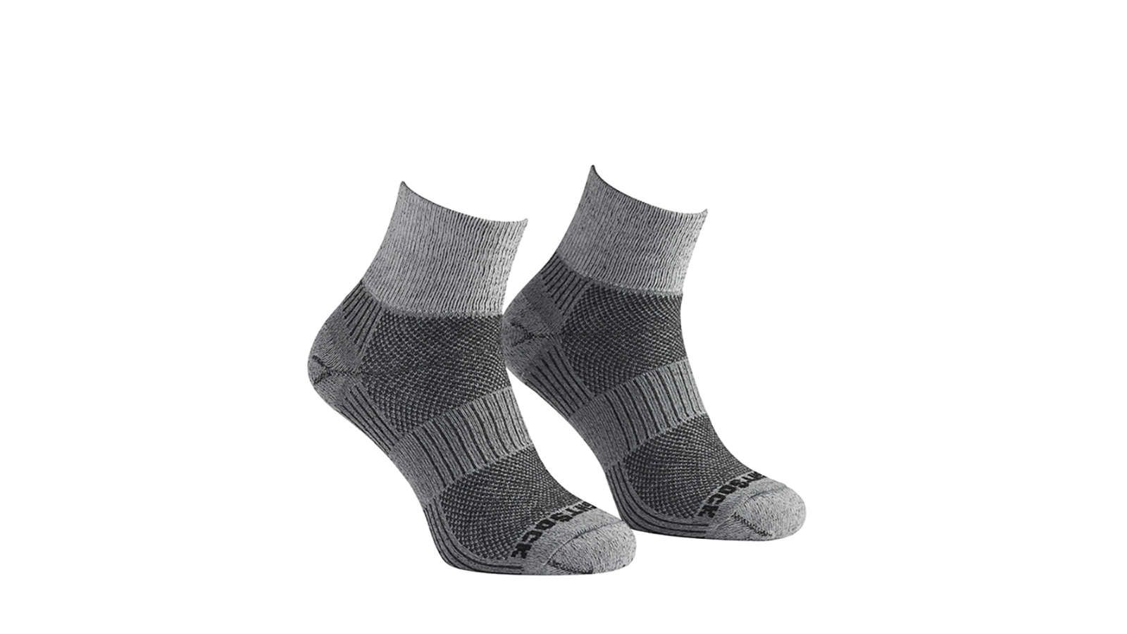 Wrightsock Eco Winter Run Quarter Black/White Socks - AU 4-6 Womens