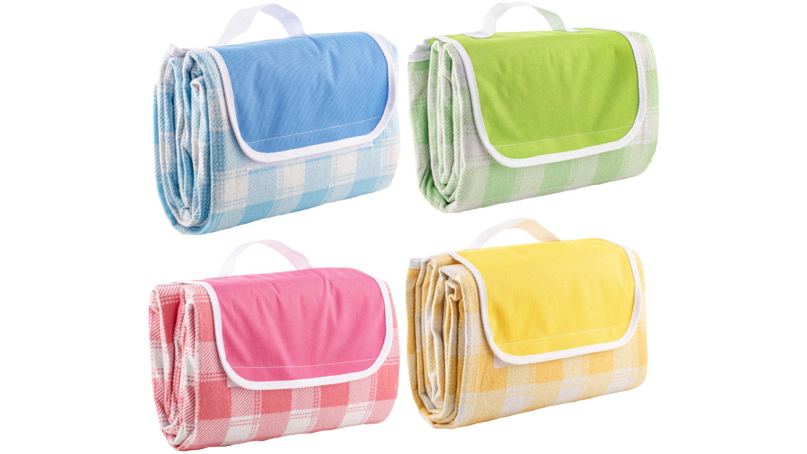 Porta Delilah Gingham 150cm Foldable Picnic Blanket Outdoor Mat with Carry Handle