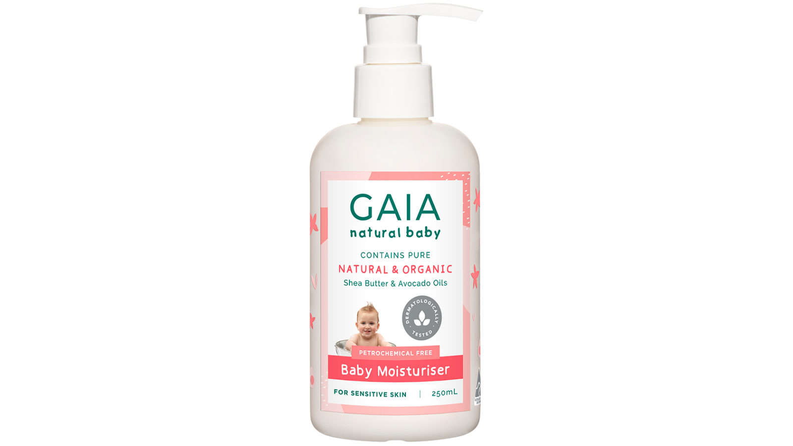 Gaia 250ml Pure, Natural and Organic Moisturiser for Baby, Kids and Toddlers