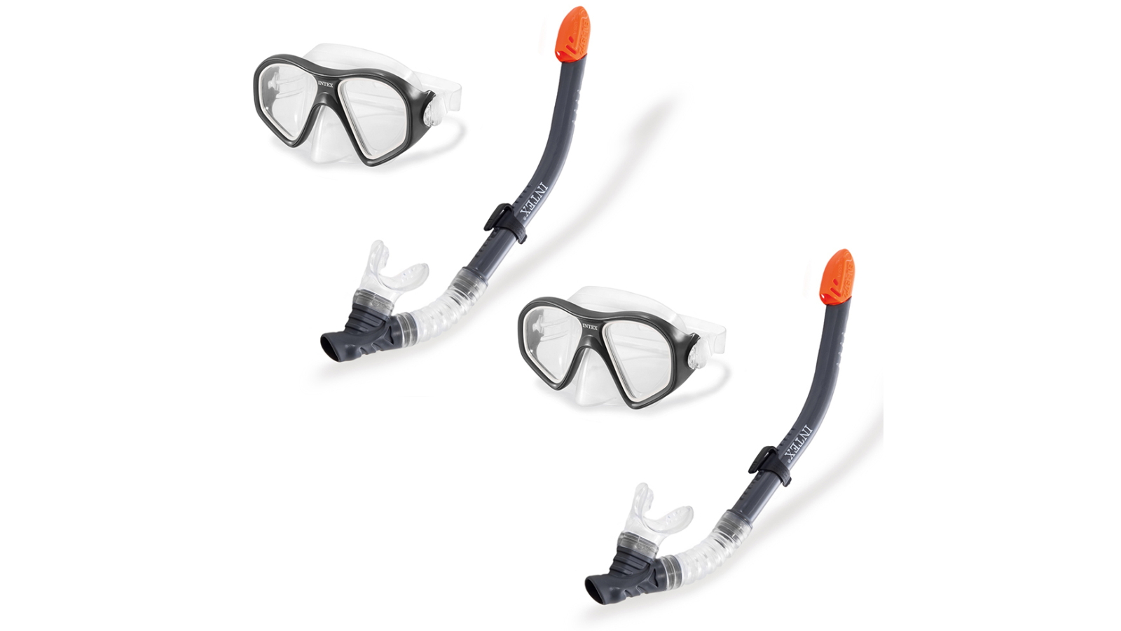 Intex 2-Pack Aqua Flow Sport Reef Rider Kids Goggles and Snorkel Set
