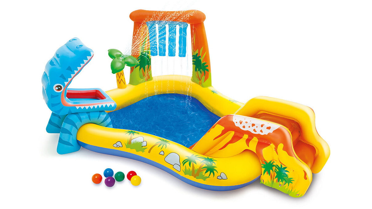 Intex Dinosaur 249x191cm Outdoor Inflatable Kids Play Centre Pool