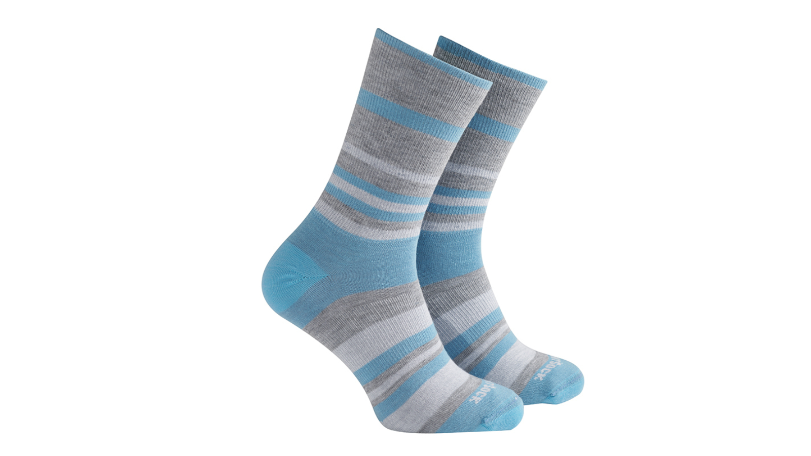 Wrightsock Eco Explore Crew Light Blue Stripe Socks - AU 8-11.5 Mens/9.5-11 Womens