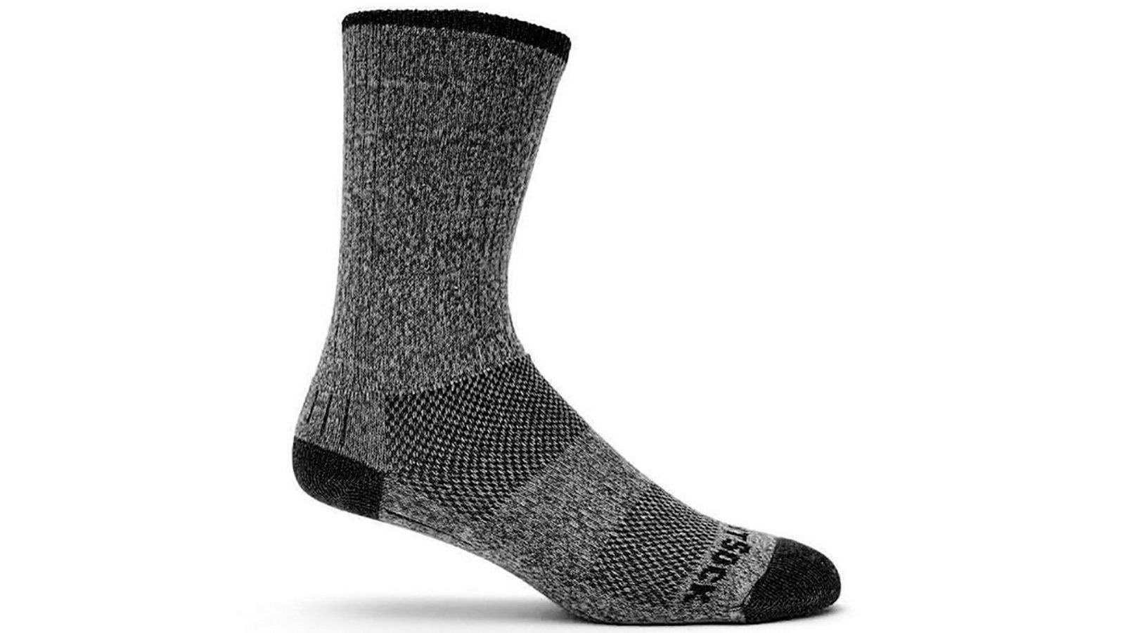 Wrightsock Adventure Crew Black Marl Unisex Outdoor Hiking Socks - Size Extra Large AU 12 Plus Mens