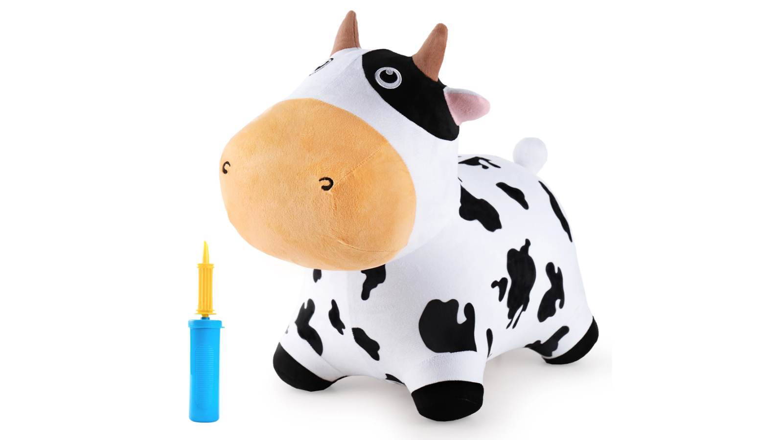 Bouncy Pals Inflatable Ride-On Plush Dairy Cow with Pump - 18 month
