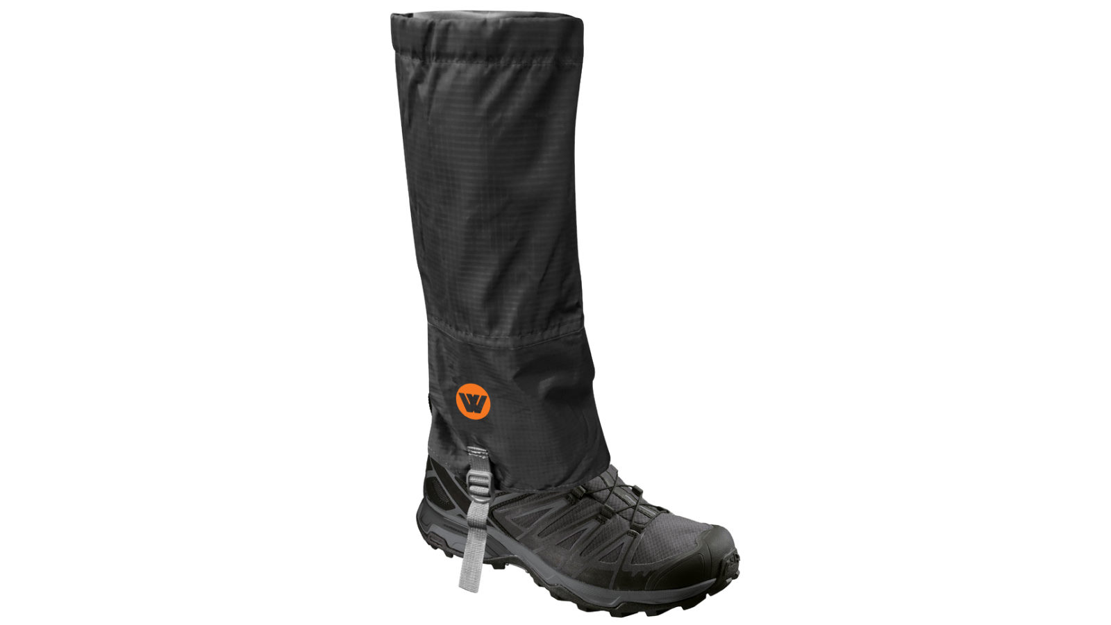 Wildtrak Waterproof 25x60cm Shoe Gaiter Outdoor Camping Protection Set - Black
