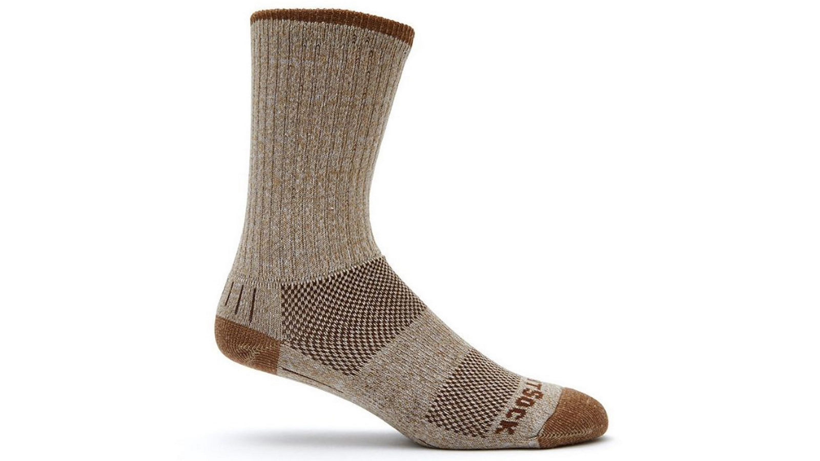 Wrightsock Adventure Crew Khaki Marl Unisex Outdoor Hiking Socks - Size Small AU 4-6 Womens