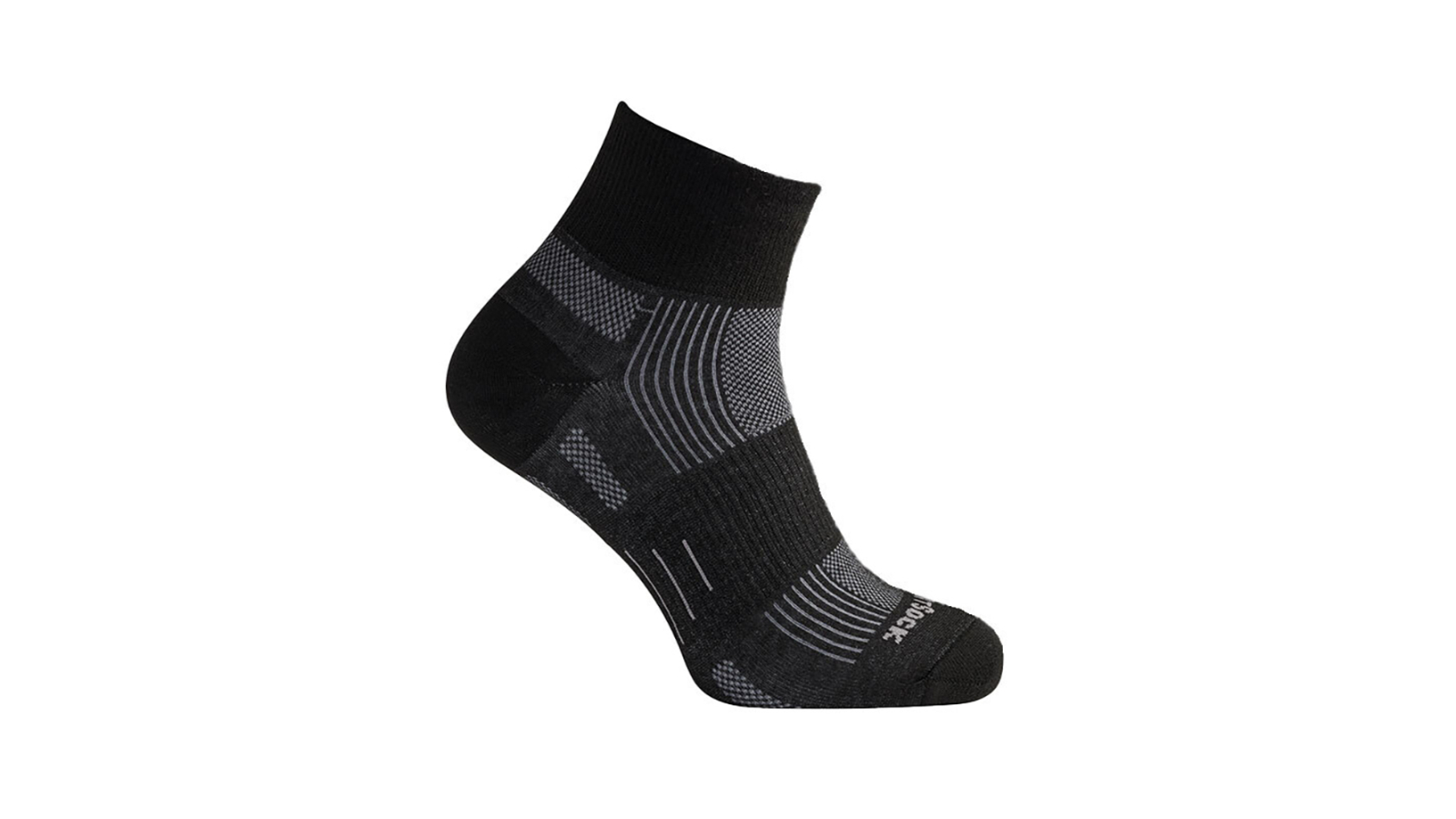 Wrightsock Eco Explore Quarter Black Unisex Hiking/Camping Socks - AU 12+ Mens