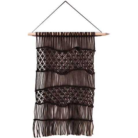 Linen House Farah Espresso Woven Wall Hanging Decor - 50 x 65cm