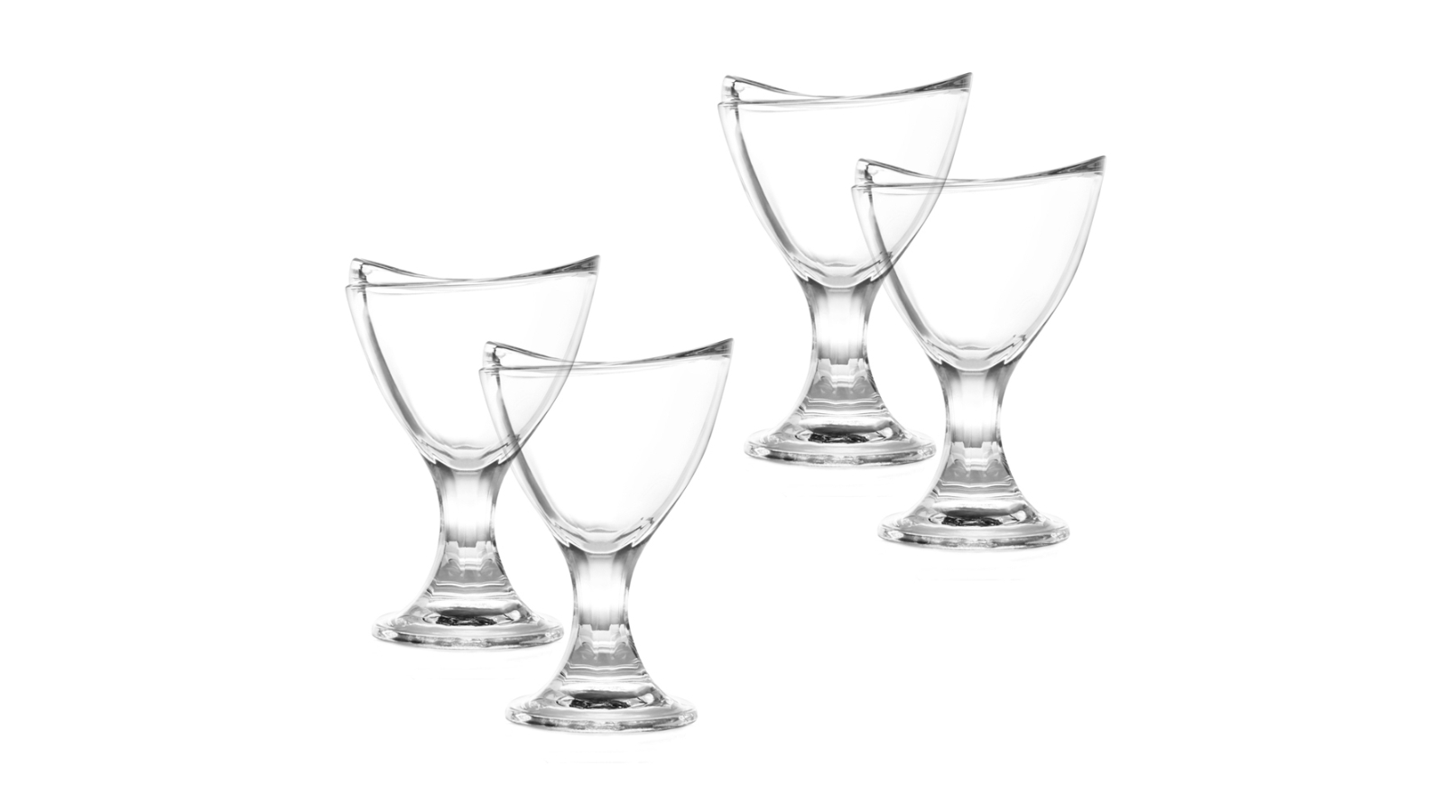 Ocean 4 Piece Delight Ice Cream Cup Glasses/Cups/Bowls Food/Dessert/Treat - 200ml