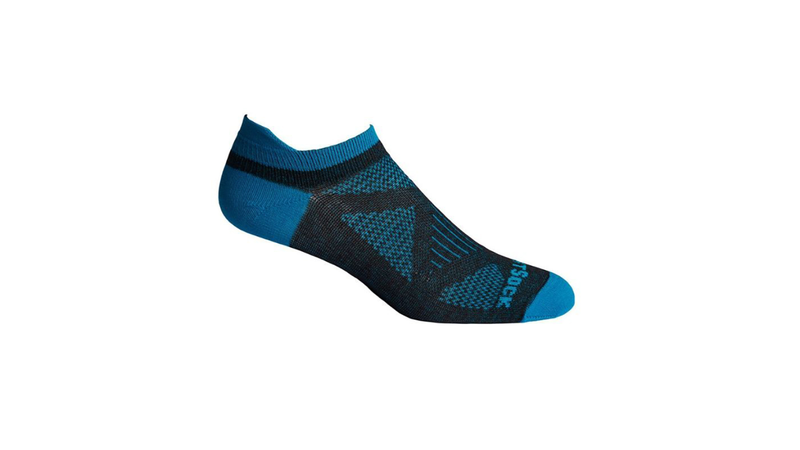 Wrightsock Coolmesh II Tab Black/Turquoise Womens Running Active Socks - AU 9.5-11
