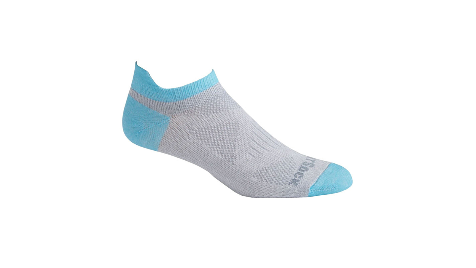 Wrightsock Coolmesh II Tab Light Grey/Scuba Womens Running Active Socks - AU 9.5-11