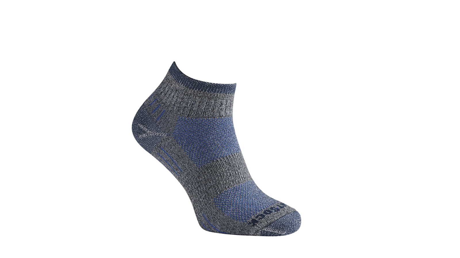 Wrightsock Escape Quarter Ash Twist/Blue Womens Outdoor Hiking Socks - AU 4-6