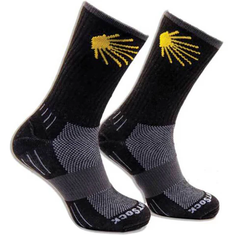 Wrightsock Escape Crew Black/Camino Unisex Outdoor Hiking Socks - AU 4-6 Womens
