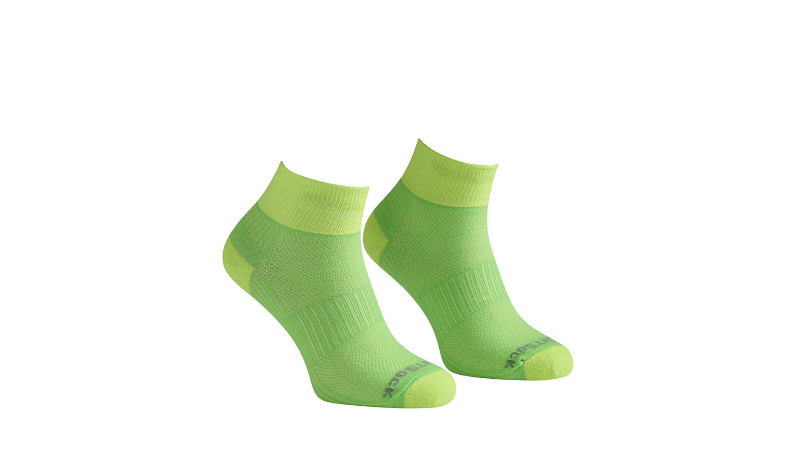 Wrightsock Lemon/Lime Coolmesh II Quarter Sock