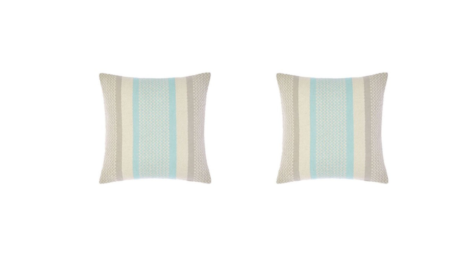 Linen House 2 Piece Square Verano Pale Blue Bedroom Cushion - 50 x 50cm