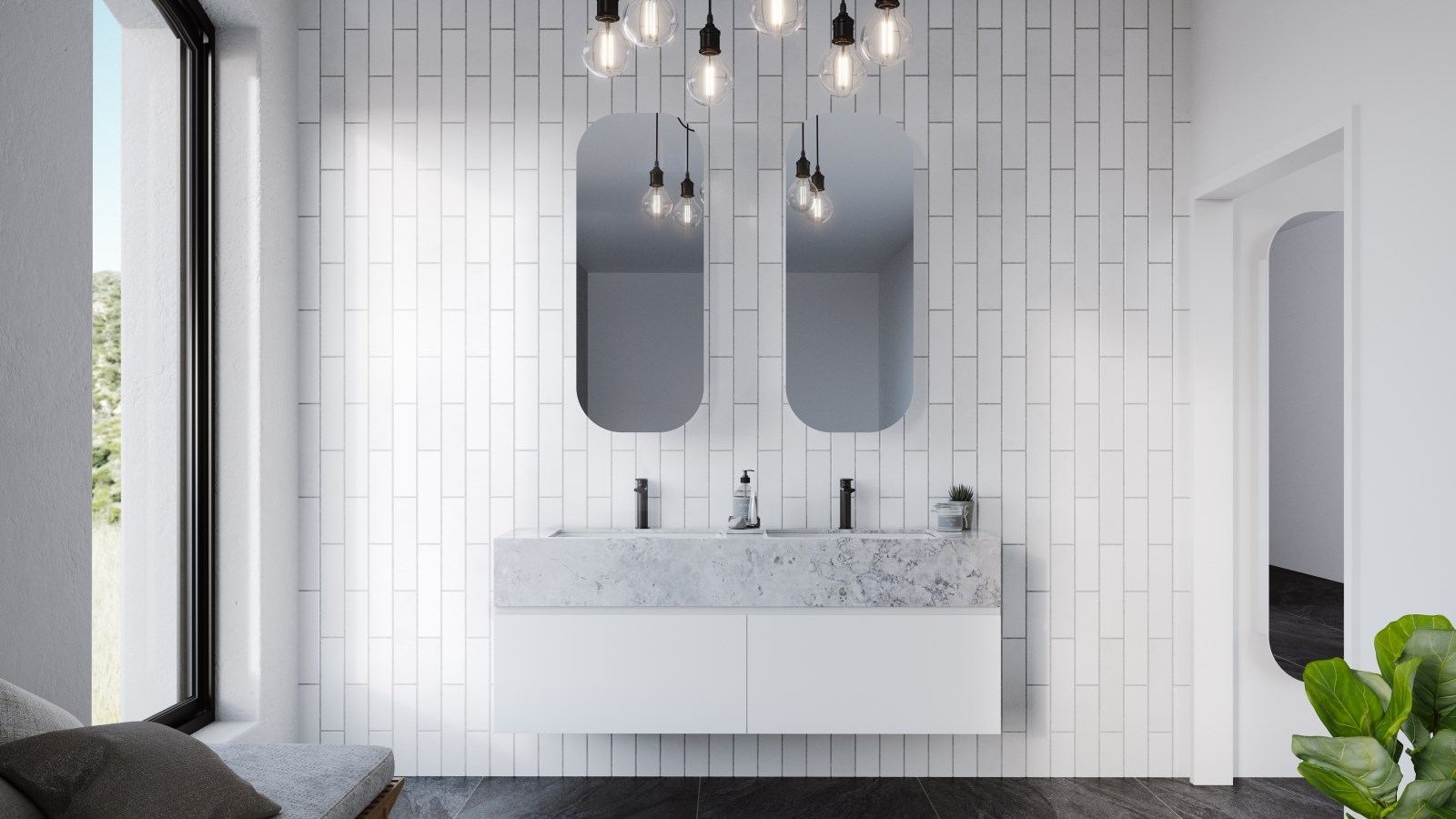 Timberline Kingsley 1500mm WallHung Vanity with Silksurface Box Top