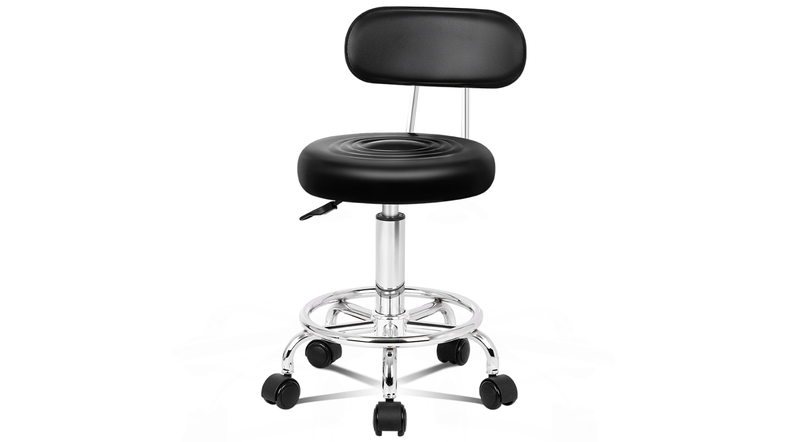 ALFORDSON Round Declan Salon Stool - Black