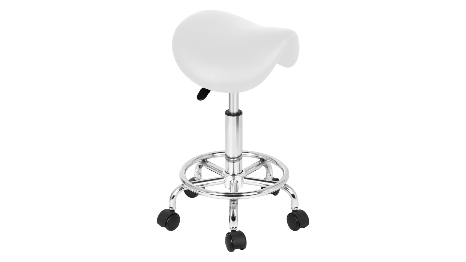 ALFORDSON Saddle Sierra Salon Stool - White