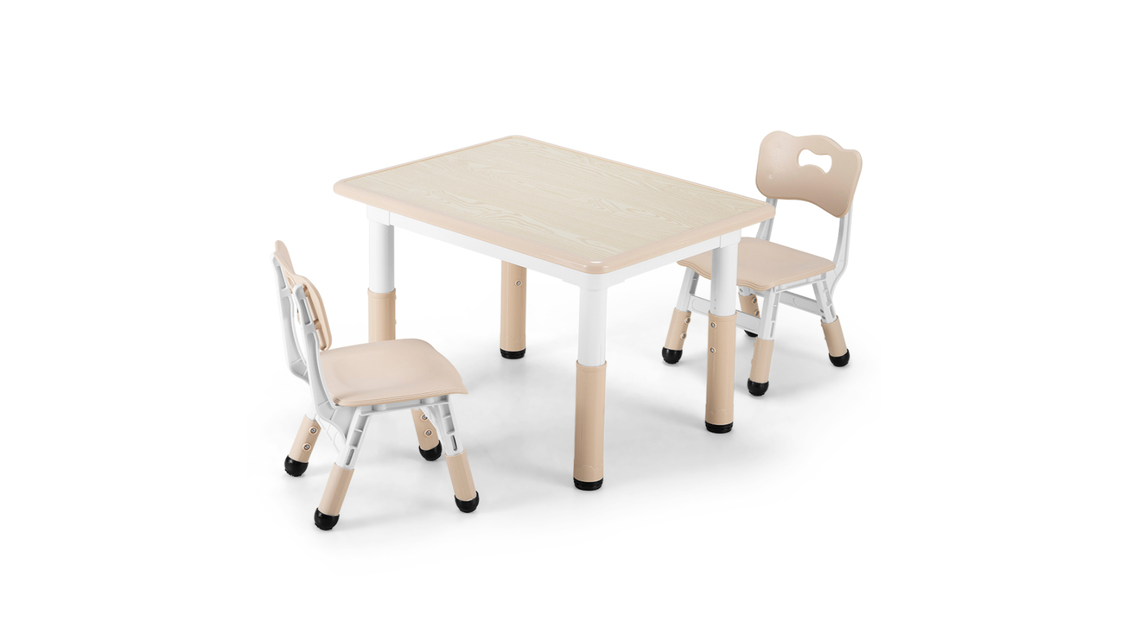 PlayPals 60 x 60cm Kids Table Chair Set - Beige
