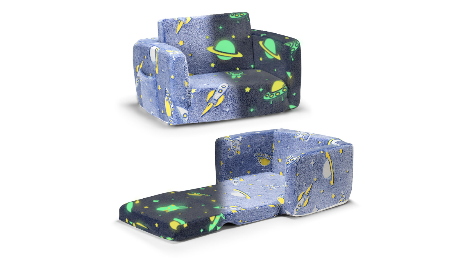 Playpals Kids Convertible Sofa - Blue