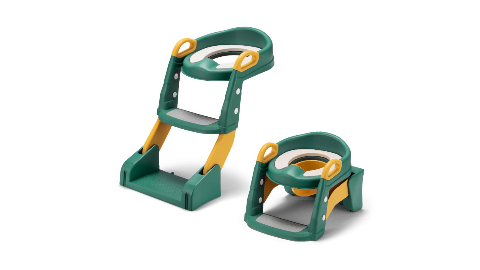 Playpals Potty Trainer Toilet Seat with Ladder - Green