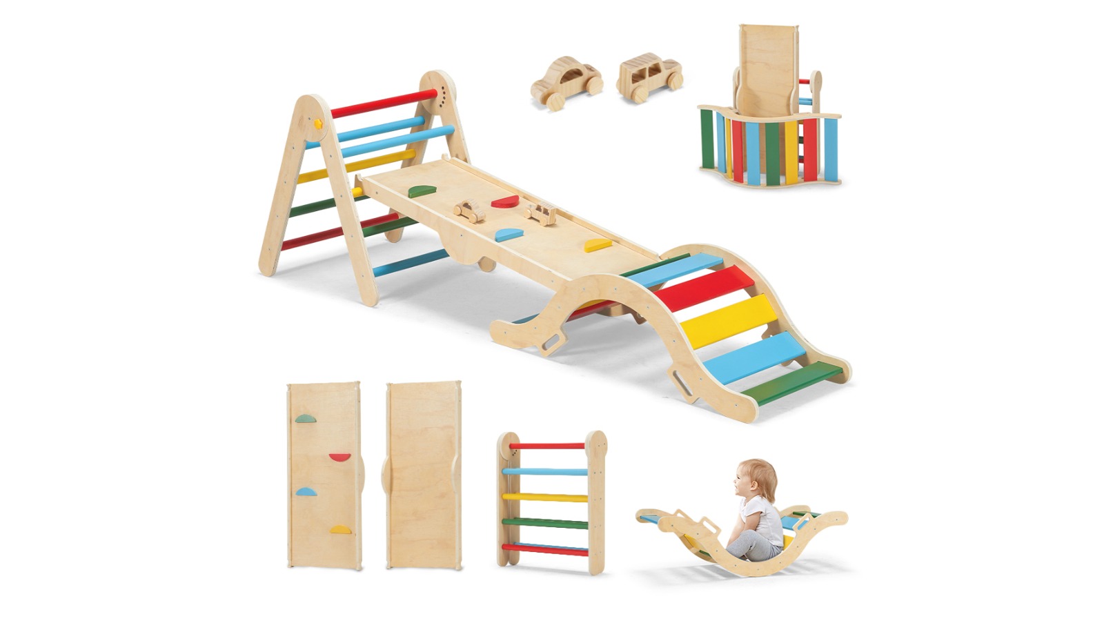 PlayPals 6-in-1 Pikler Triangle Set