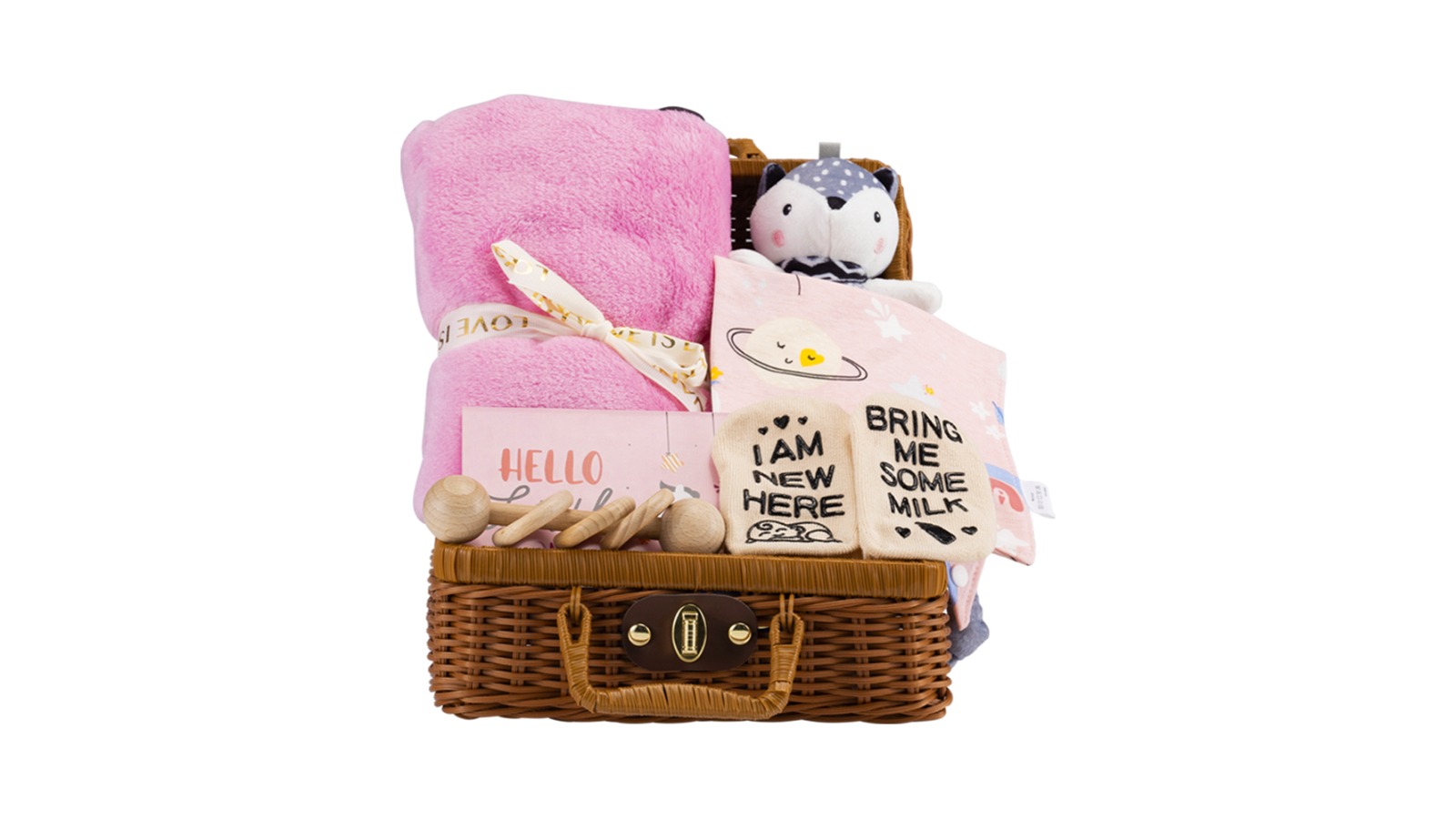 Playpals Newborn Gift Set with Blanket and Comforter - Pink