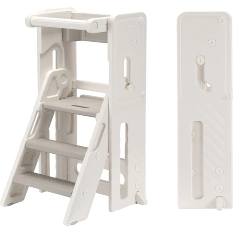 Playpals Foldable Toddler Tower - Grey